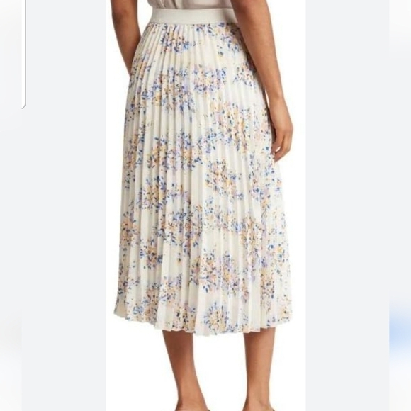 Vince Camuto Pleated Chiffon Midi Skirt Floral Print Size XXL - Picture 1 of 12